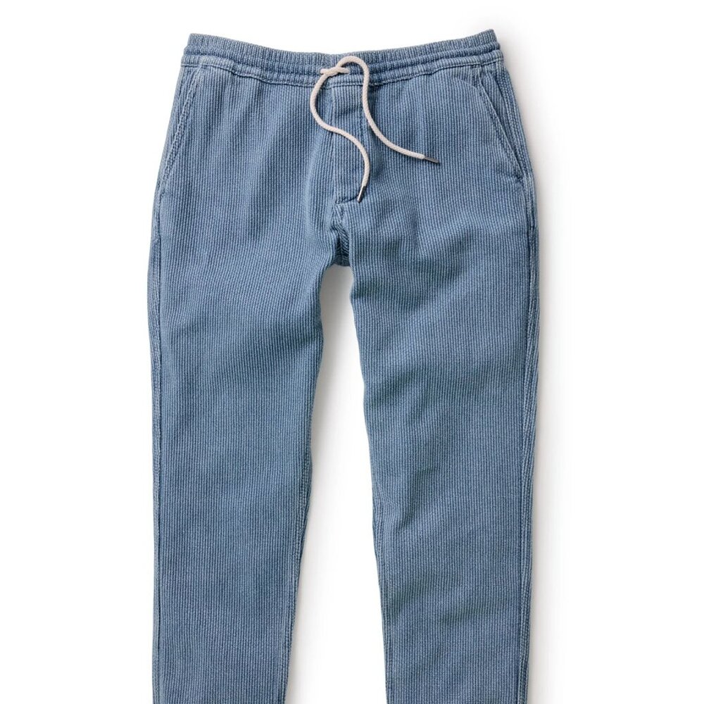 Taylor Stitch Apres Pant in Washed Indigo Sashiko - Mens Large